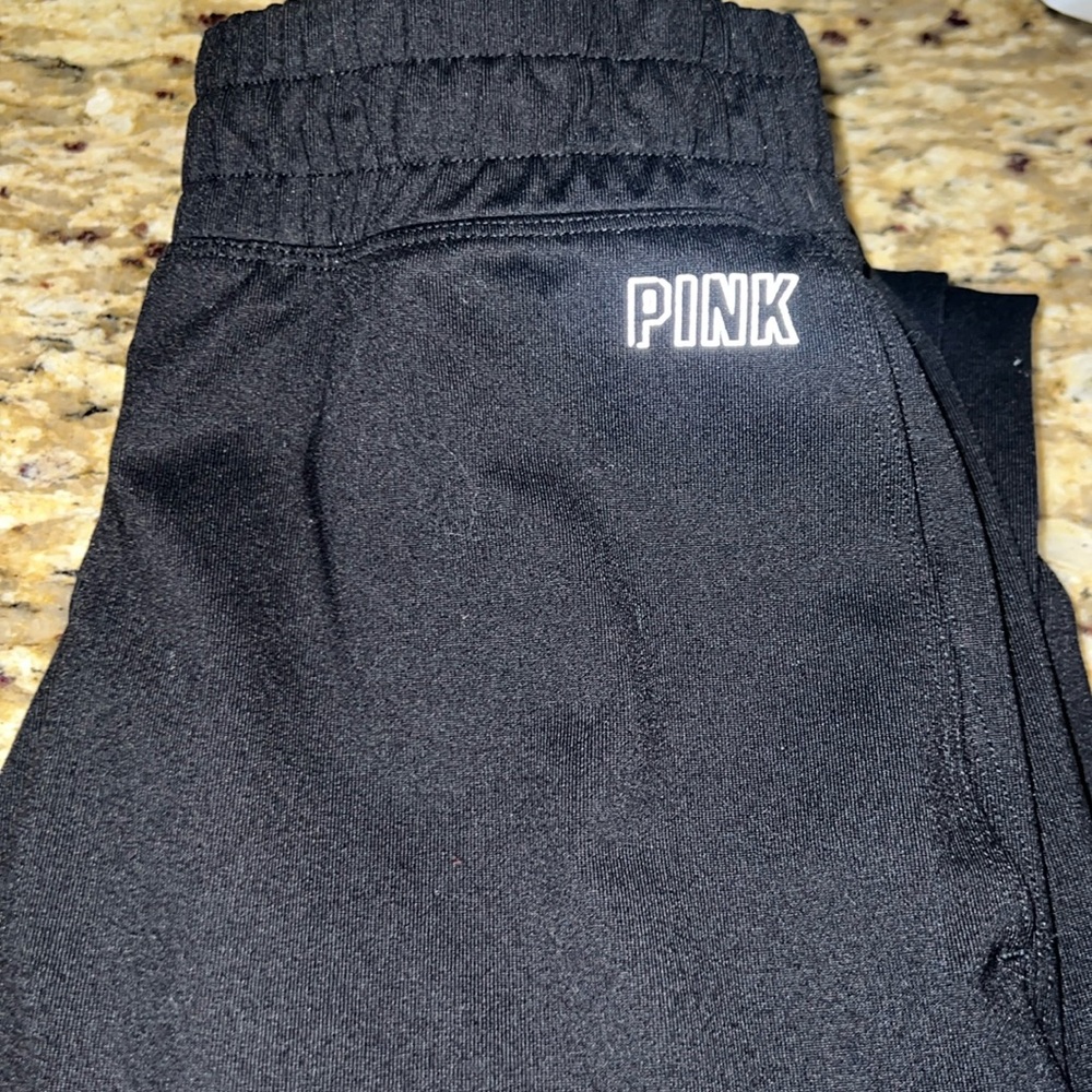 Black. Victoria secret PINK joggers. 9/10 condition. Nice thick quality.